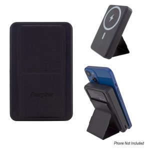 Mag-N-Kick™ 10K Wireless Charger Power Bank + Phone Stand