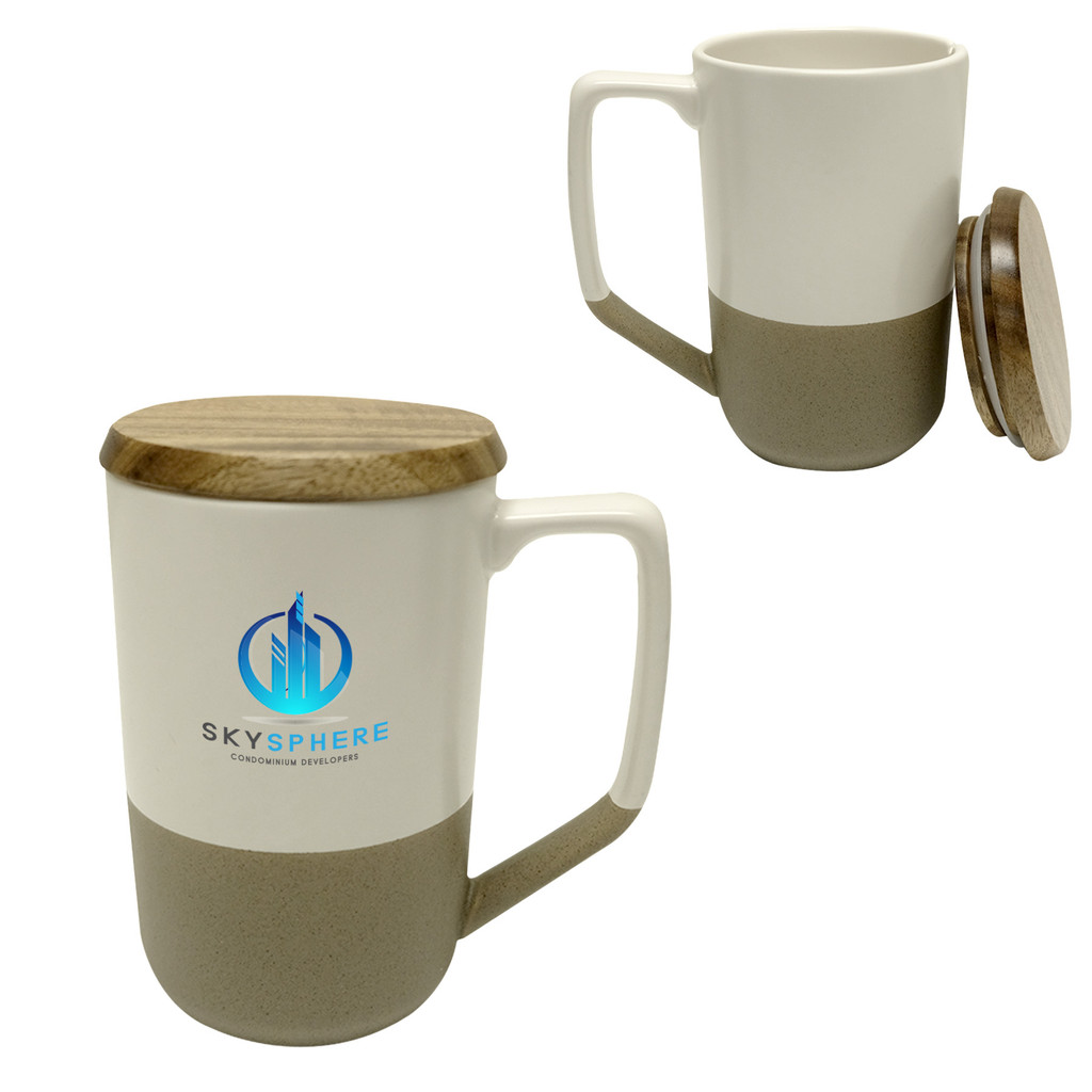 Valencia 16 oz Ceramic Mug with Lid - Image 2