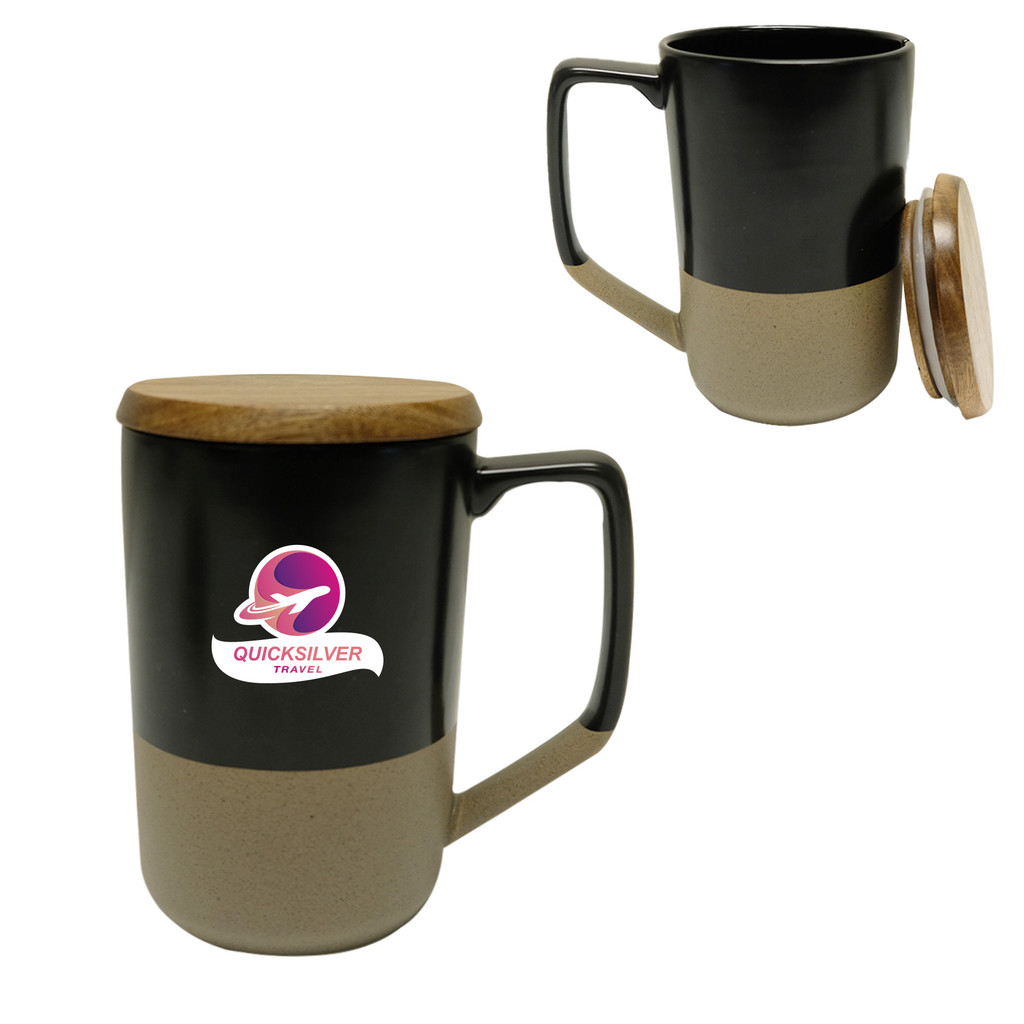 Valencia 16 oz Ceramic Mug with Lid