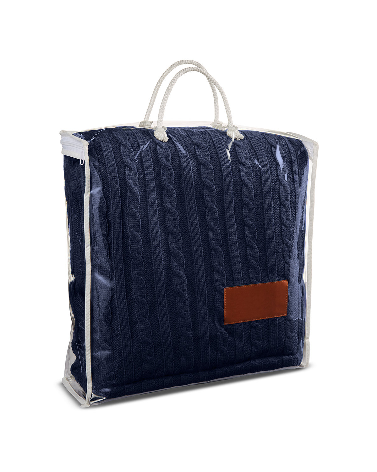 Leeman Cable Knit Sherpa Throw - Image 3