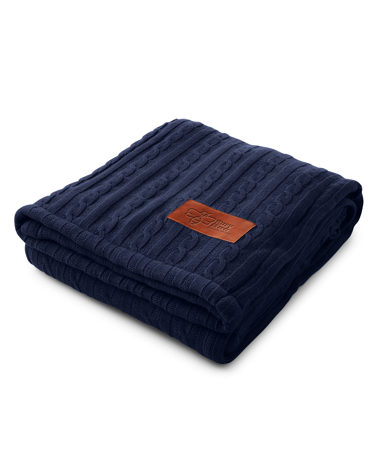 Leeman Cable Knit Sherpa Throw - Image 2
