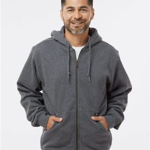 DRI DUCK Men's Crossfire Heavyweight Power Fleece Hooded Jacket with Thermal Lining