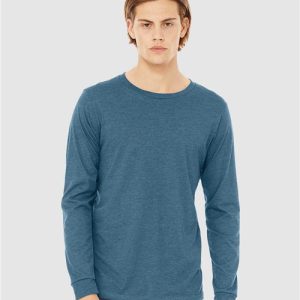 BELLA + CANVAS Heather CVC Long Sleeve Tee