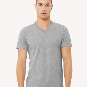 BELLA + CANVAS Unisex Heather CVC V-Neck Tee