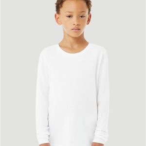 BELLA + CANVAS Youth Heather CVC Long Sleeve Tee