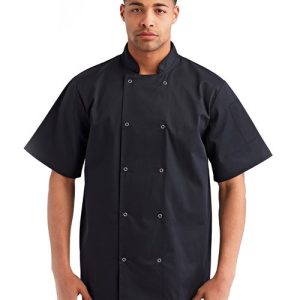 Artisan Collection by Reprime Unisex Ten Studded Front Short Sleeve Chef Coat