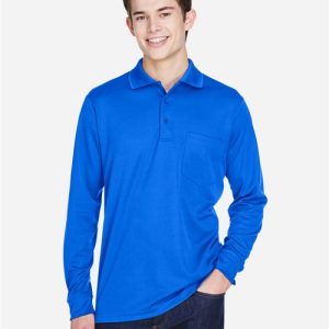 CORE365 Men's Pinnacle Performance Long Sleeve Piqué Polo with Pocket