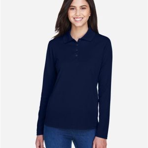 CORE365 Women's Pinnacle Performance Long Sleeve Piqué Polo