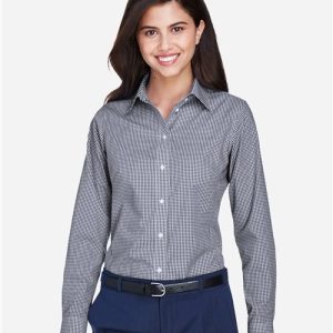 Devon & Jones Women's Crown Collection® Gingham Check Woven Dress Shirt