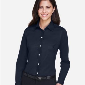 Devon & Jones Women's Crown Collection® Solid Stretch Twill Woven Dress Shirt