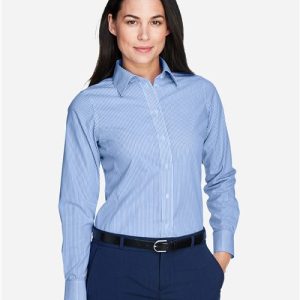 Devon & Jones Women's Crown Collection® Banker Stripe Woven Dress Shirt