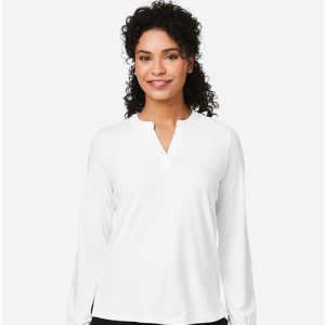Devon & Jones Women's Raleigh Half-Placket Knit Top