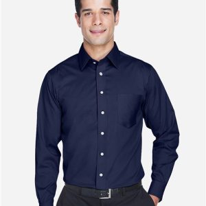 Devon & Jones Men's Tall Crown Collection® Solid Stretch Twill Woven Dress Shirt