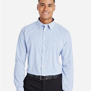 Devon & Jones Men's CrownLux Performance® Micro Windowpane Woven Dress Shirt