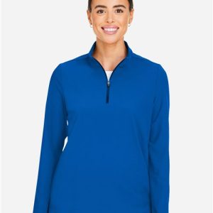 Devon & Jones Women's CrownLux Performance® Windsor Welded Quarter-Zip Pullover