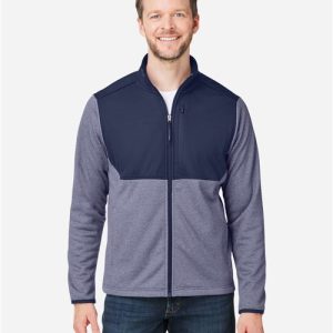 CORE365 Men's Venture Heathered Stripe Hybrid Jacket