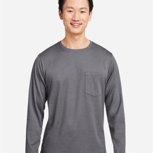 Harriton Unisex Charge Snag and Soil Protect Long Sleeve T-Shirt