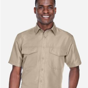 Harriton Men's Key West Short Sleeve Performance Staff Shirt