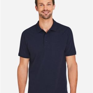 Harriton Men's Valiant Cotton Snag Protect Polo