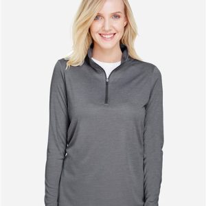 Team 365 Women's Zone Sonic Heather Performance Quarter-Zip Pullover