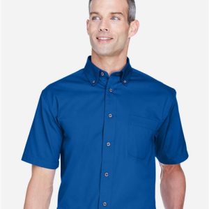 Harriton Men's Easy Blend™ Twill Dress Shirt with Stain-Release