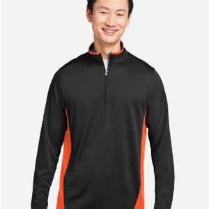 Harriton Men's Flash Snag Protection Plus IL Colorblock Quarter-Zip Pullover