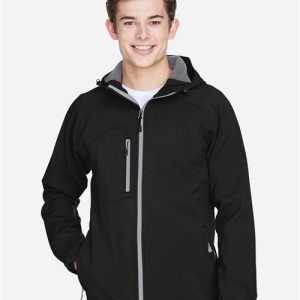 North End Men's Prospect Two-Layer Fleece Bonded Soft Shell Hooded Jacket