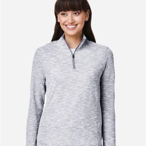 North End Women's Eclipse Jacquard Quarter-Zip Pullover
