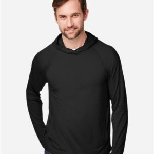 North End Unisex JAQ Stretch Performance Hooded Long Sleeve T-Shirt