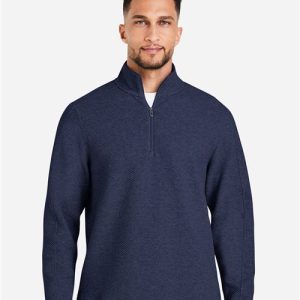 North End Men's Spirit Textured Quarter-Zip Pullover