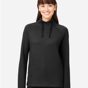 North End Women's Rhythm Waffle Cross-Neck Pullover
