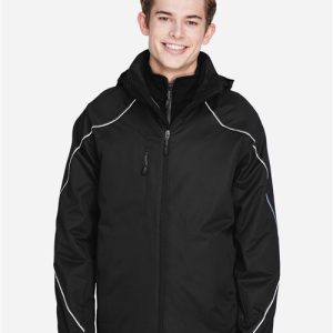 North End Men's Angle 3-In-1 Jacket with Bonded Fleece Liner