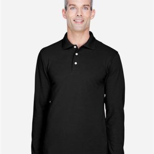 Harriton Men's Easy Blend™ Long Sleeve Polo