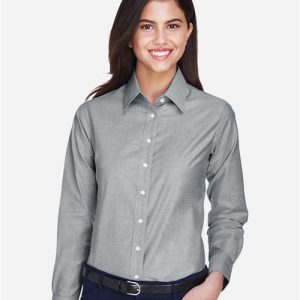 Harriton Women's Long Sleeve Oxford Dress Shirt
