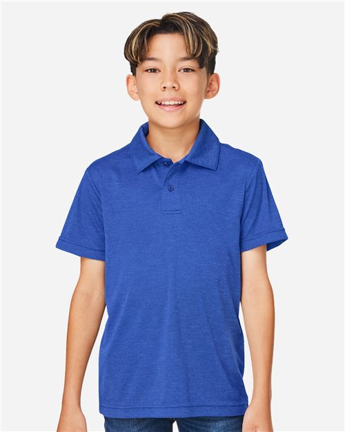 Team 365 Youth Zone Sonic Heather Performance Polo