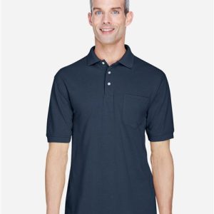 Harriton Men's Easy Blend™ Polo with Pocket