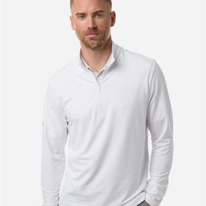 Adidas Men's Textured Stripe Quarter-Zip Pullover