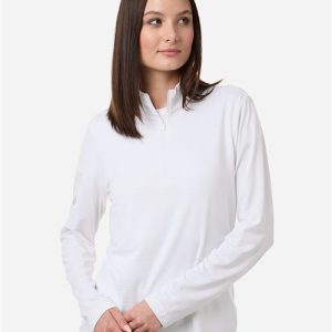 Adidas Women's Textured Stripe Quarter-Zip Pullover