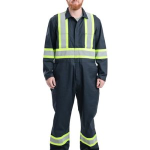 Berne Apparel Safety Striped Gasket Unlined Coverall