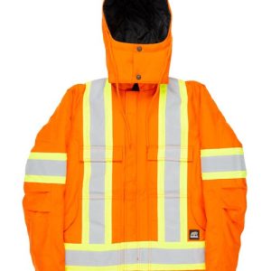 Berne Apparel Safety Striped Arctic Insulated Chore Coat