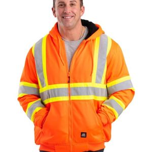 Berne Apparel Safety Striped Therman Lined Sweatshirt