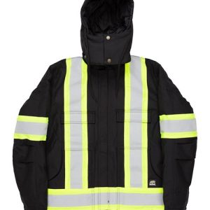Berne Apparel Tall Safety Striped Arctic Insulated Chore Coat