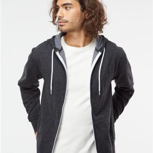 Independent Trading Co. Unisex Lightweight Full-Zip Hooded Sweatshirt
