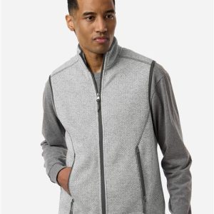 North End Men's Jasper Jacquard Fleece Vest