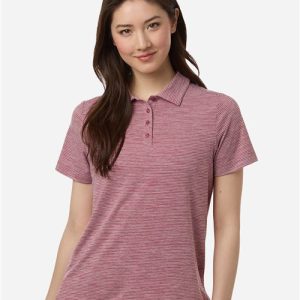 Team 365 Women's Relay Heathered Stripe Polo