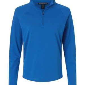 Devon & Jones Women's Seaton Pebble Textured Quarter-Zip Pullover
