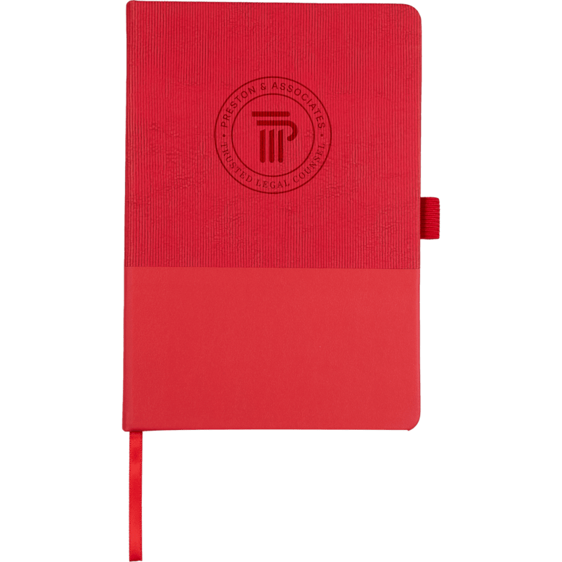 5.5'' x 8.5'' FSCr Recycled Ribbed Bound Journal
