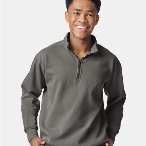 Comfort Colors Unisex Garment-Dyed Quarter-Zip Sweatshirt
