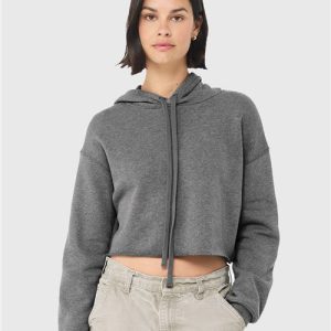 BELLA + CANVAS Women's Crop Hoodie Sweatshirt