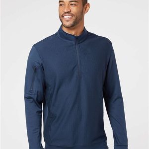 Adidas Men's Textured Quarter-Zip Pullover